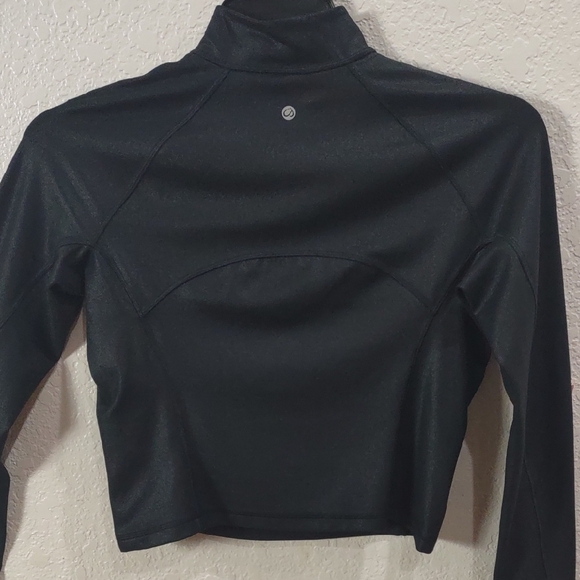 CRZ YOGA FAUX LEATHER Black Women's Long Sleeve Top - Picture 10 of 17